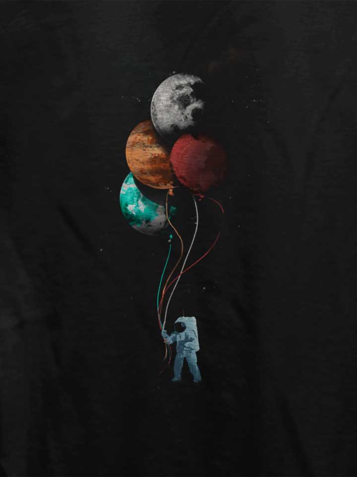 balllon-astronaut-damen-t-shirt schwarz 4