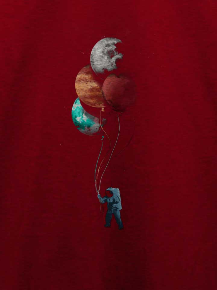 balllon-astronaut-t-shirt bordeaux 4