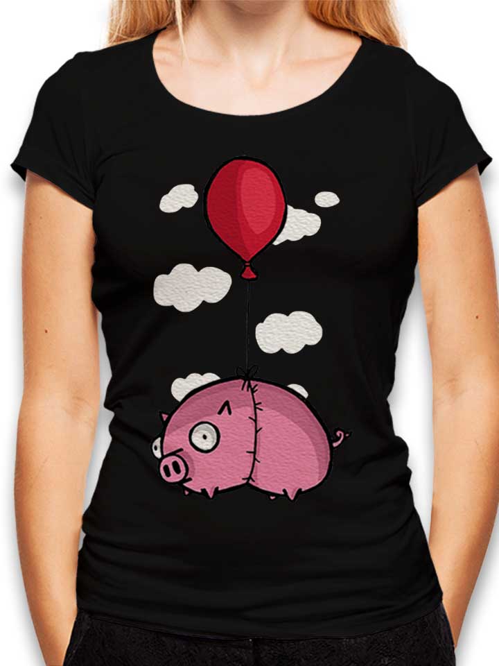 balloon-pig-02-damen-t-shirt schwarz 1