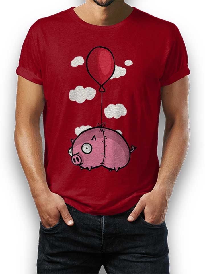 Balloon Pig 02 T-Shirt bordeaux L