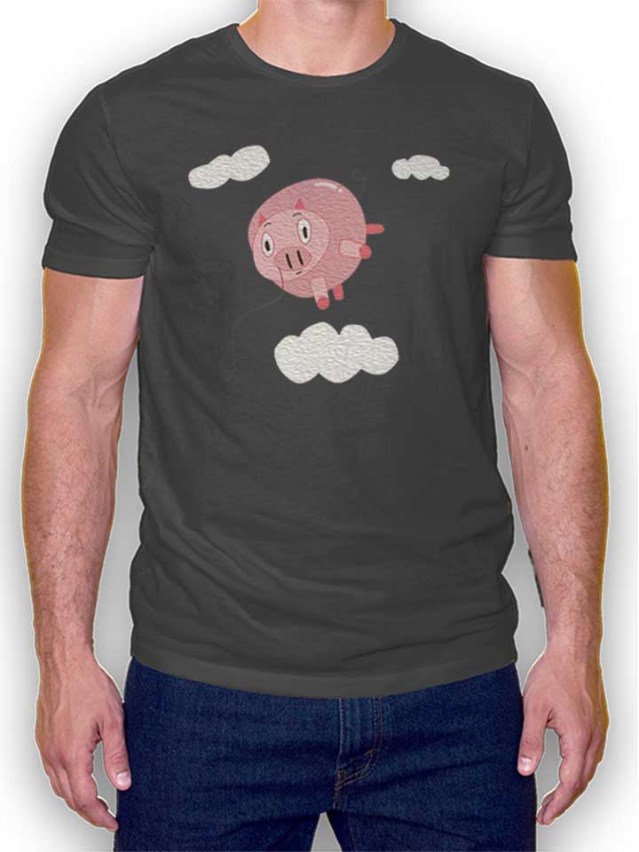 Balloon Pig Camiseta gris-oscuro L