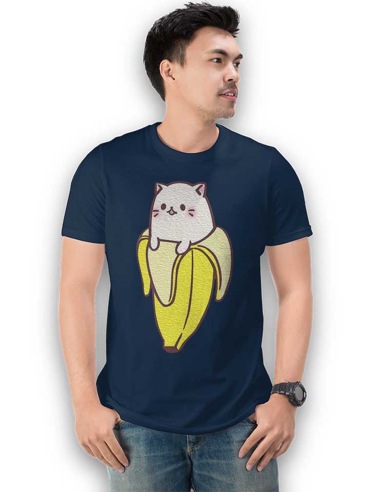 banana-cat-t-shirt dunkelblau 2