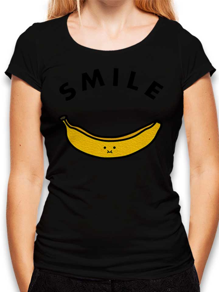 Banana Smile Camiseta Mujer negro L