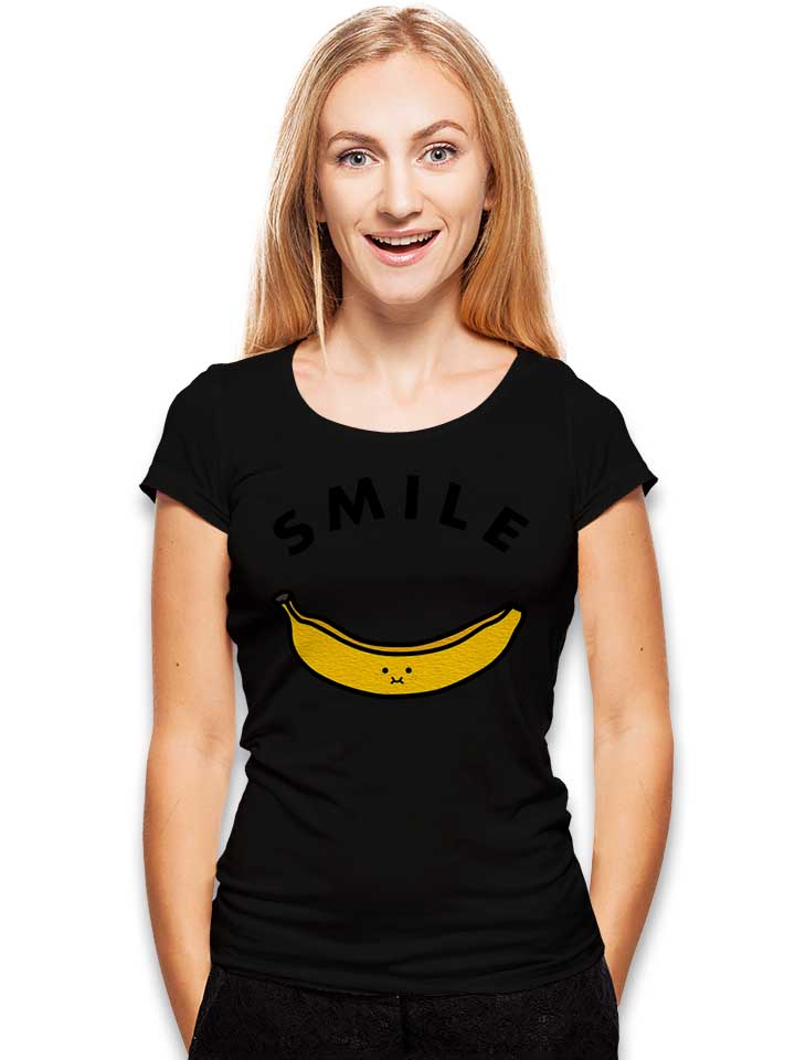 banana-smile-damen-t-shirt schwarz 2