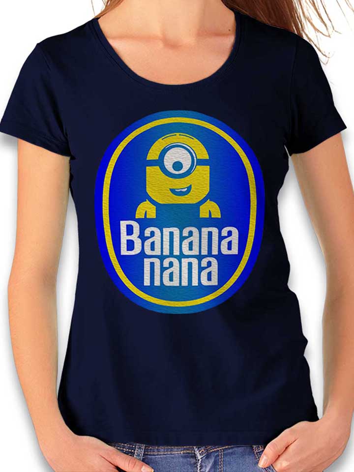 Banananana Damen T-Shirt dunkelblau L