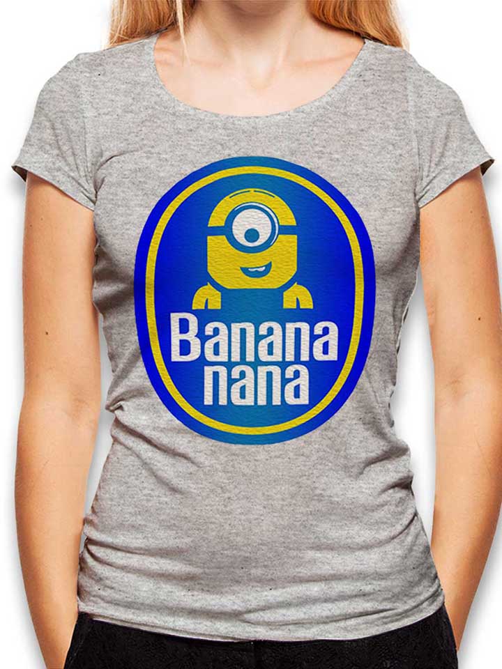 Banananana Damen T-Shirt grau-meliert L