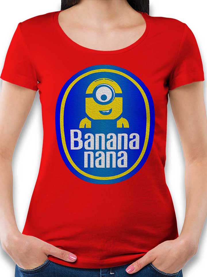 Banananana Womens T-Shirt red L