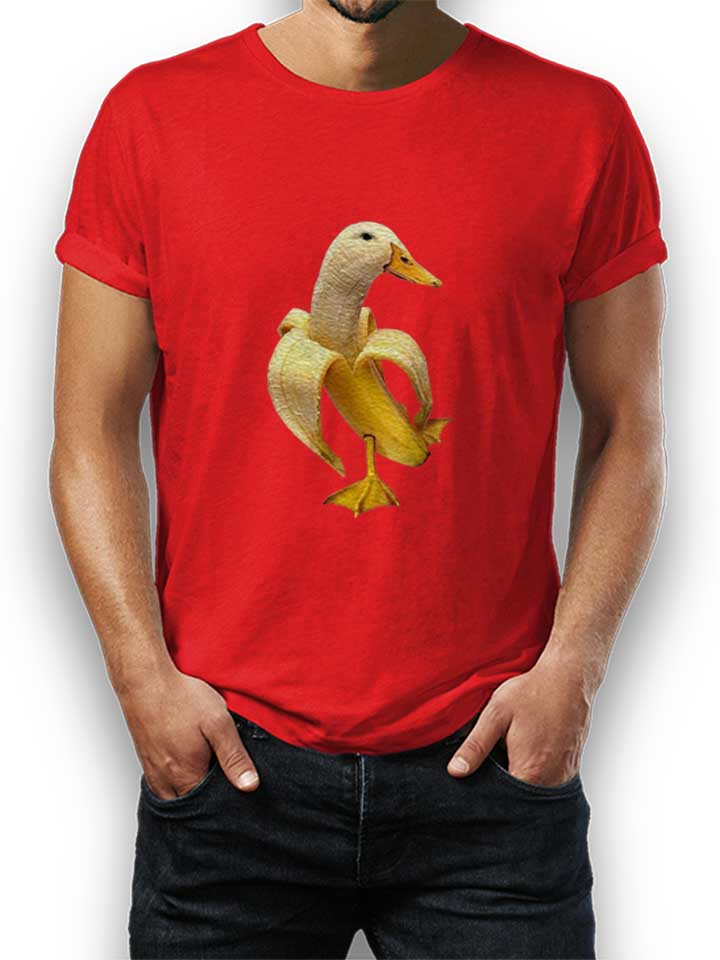 Banane Ente Kinder T-Shirt rot 110 / 116