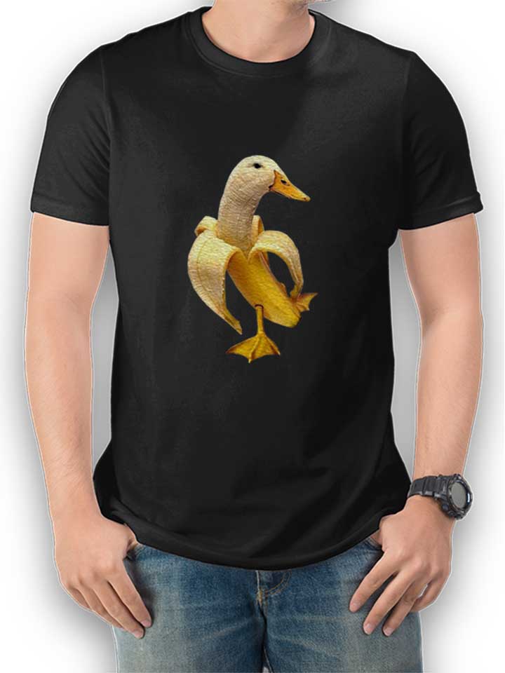 Banane Ente T-Shirt schwarz L