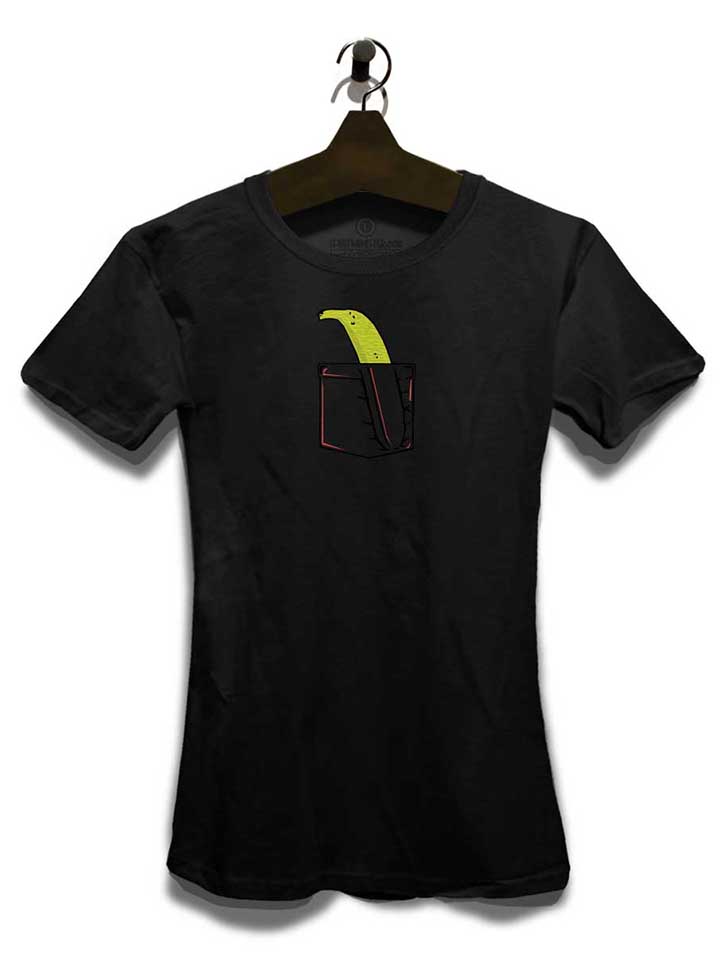 banane-pocket-damen-t-shirt schwarz 3
