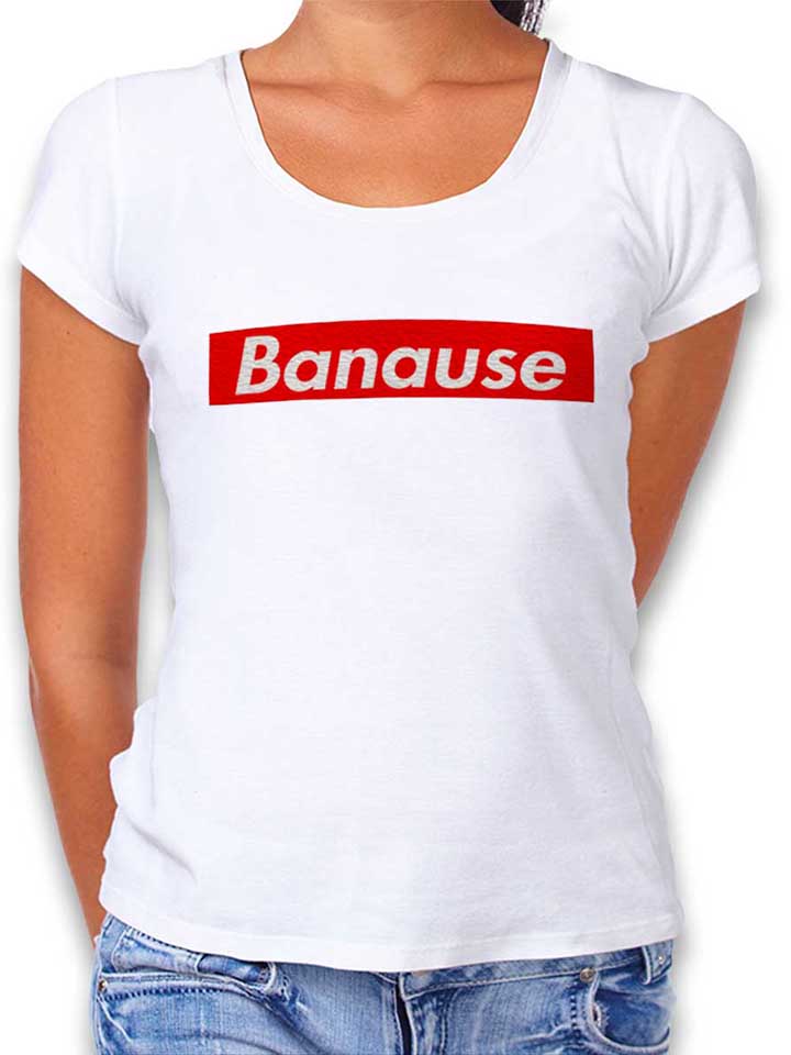 Banause Womens T-Shirt white L