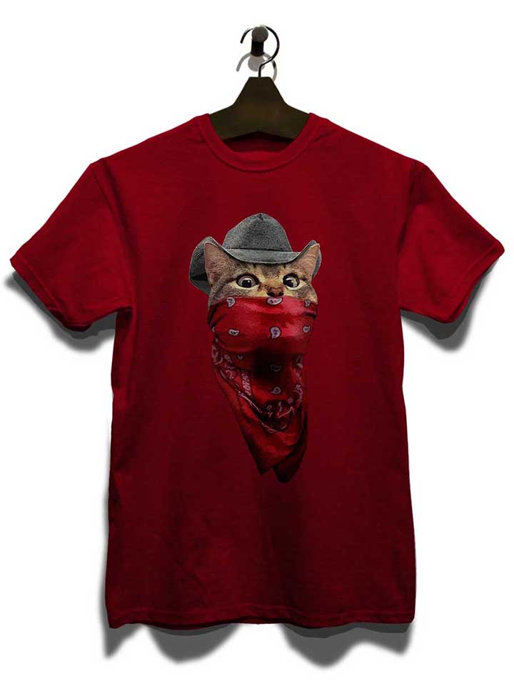 bandana-bandit-cat-t-shirt bordeaux 3