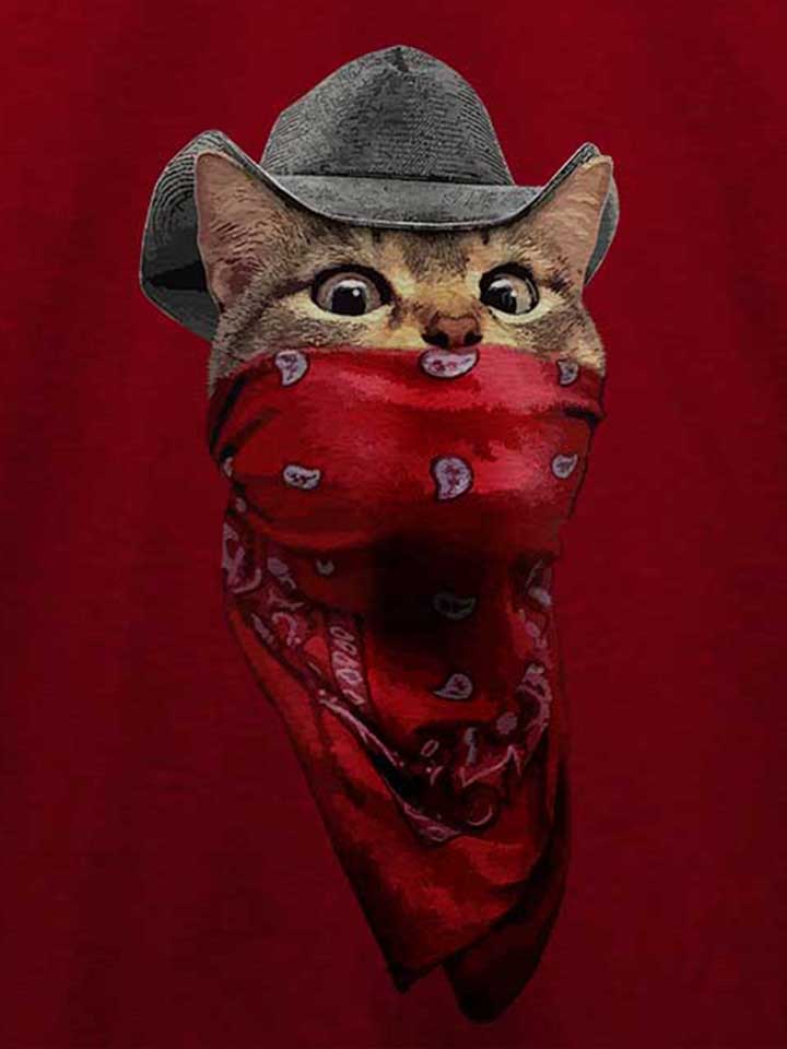bandana-bandit-cat-t-shirt bordeaux 4