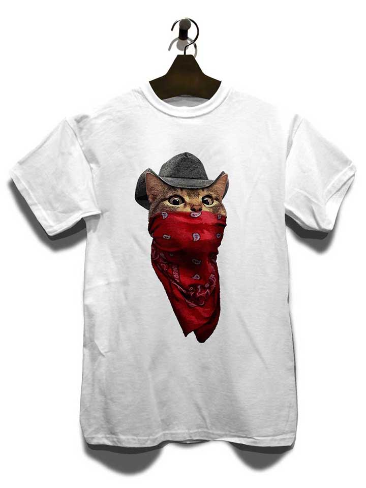 bandana-bandit-cat-t-shirt weiss 3