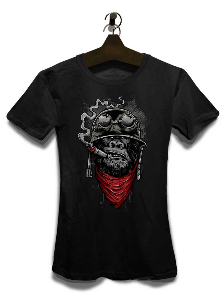 bandana-helmet-gorilla-damen-t-shirt schwarz 3