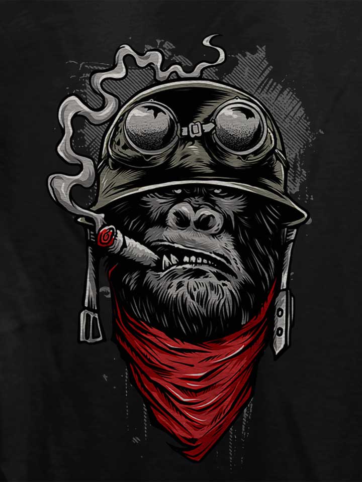 bandana-helmet-gorilla-damen-t-shirt schwarz 4