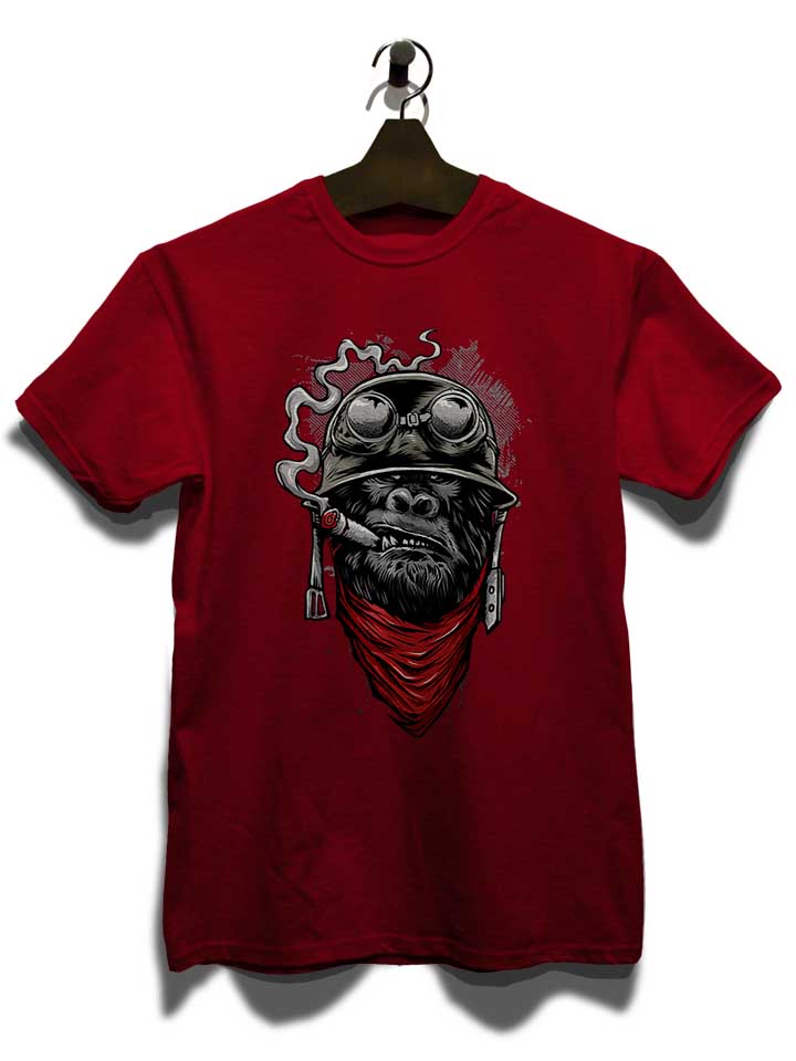 bandana-helmet-gorilla-t-shirt bordeaux 3