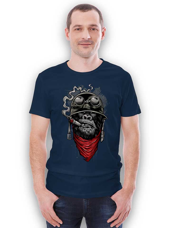 bandana-helmet-gorilla-t-shirt dunkelblau 2