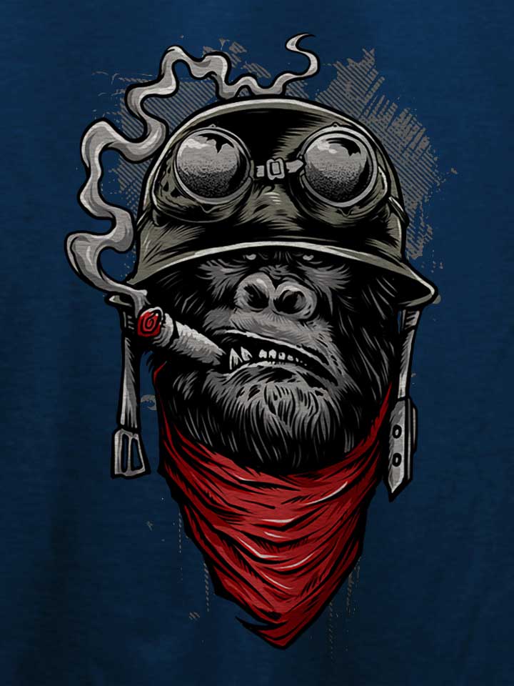 bandana-helmet-gorilla-t-shirt dunkelblau 4