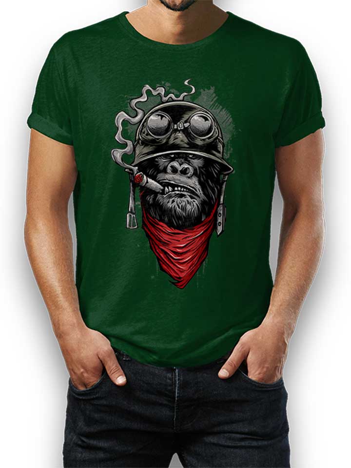 bandana-helmet-gorilla-t-shirt dunkelgruen 1
