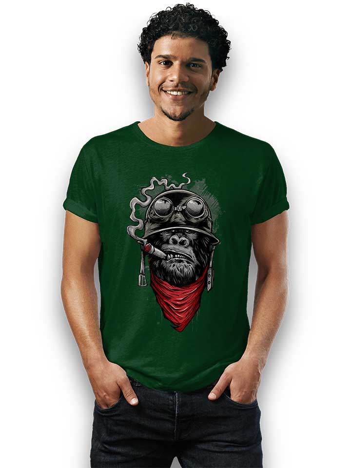 bandana-helmet-gorilla-t-shirt dunkelgruen 2