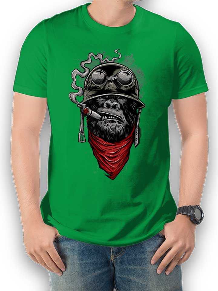 Bandana Helmet Gorilla T-Shirt gruen L