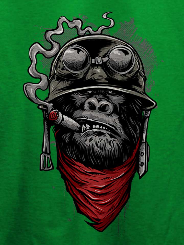 bandana-helmet-gorilla-t-shirt gruen 4