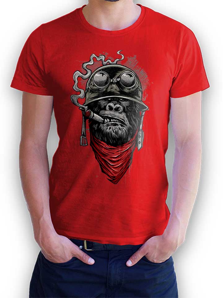 bandana-helmet-gorilla-t-shirt rot 1