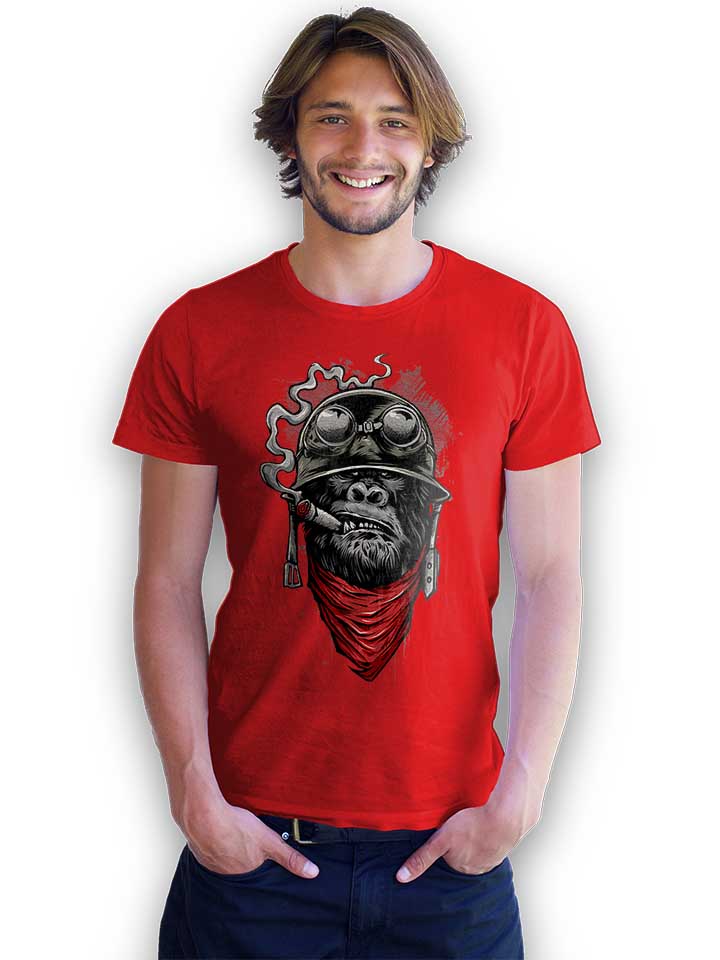 bandana-helmet-gorilla-t-shirt rot 2