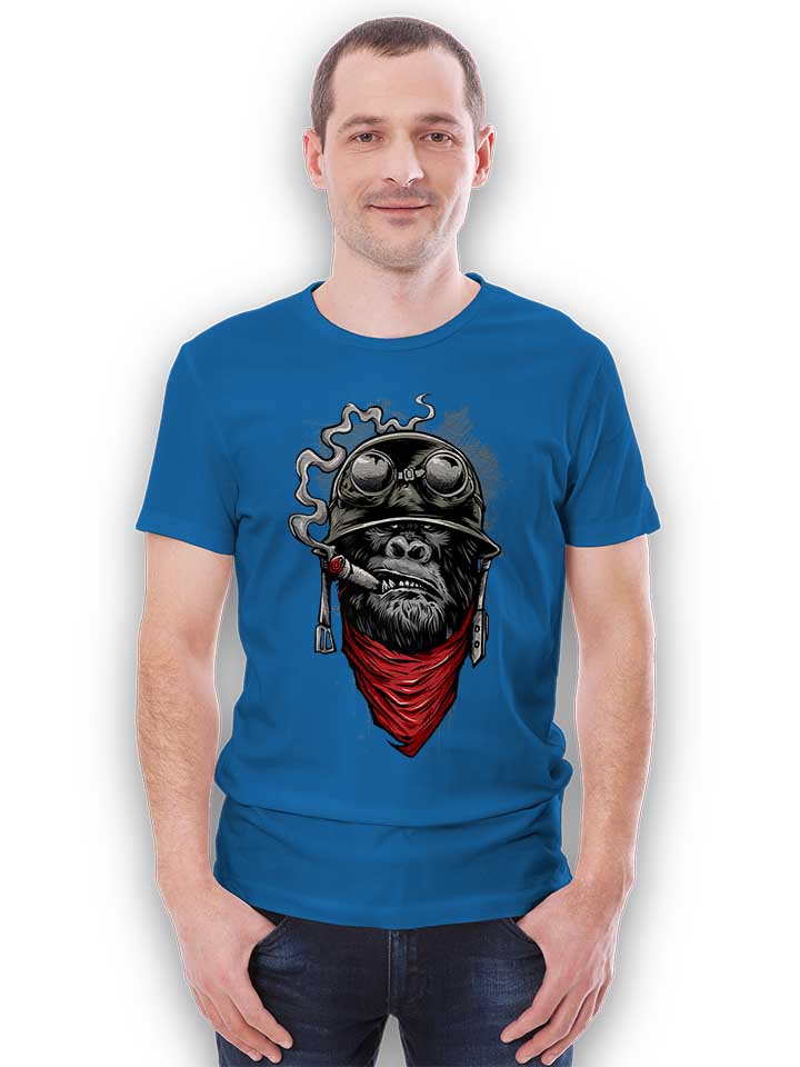 bandana-helmet-gorilla-t-shirt royal 2