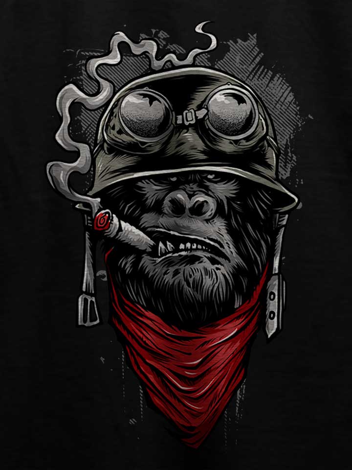 bandana-helmet-gorilla-t-shirt schwarz 4
