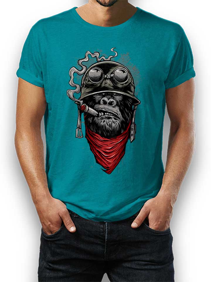 bandana-helmet-gorilla-t-shirt tuerkis 1