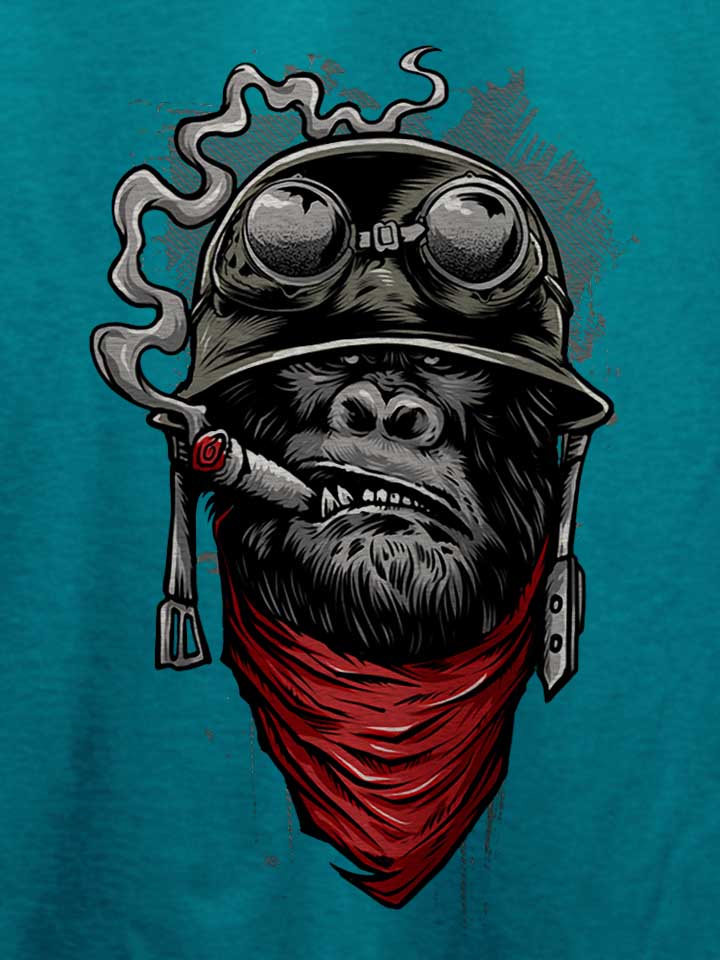 bandana-helmet-gorilla-t-shirt tuerkis 4