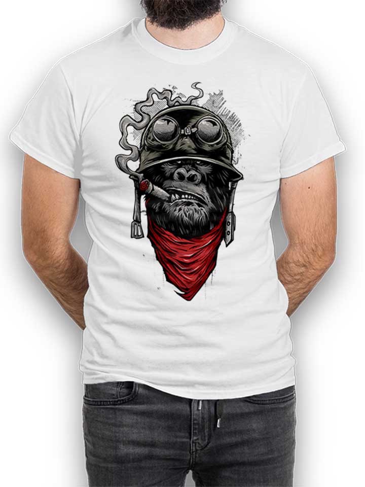 bandana-helmet-gorilla-t-shirt weiss 1