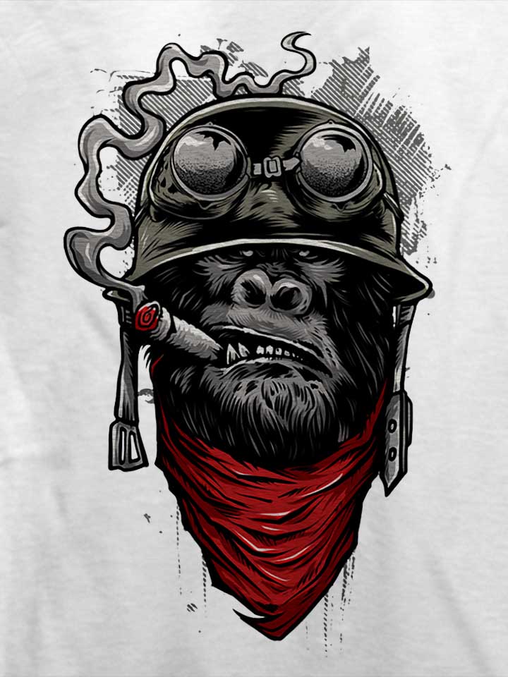bandana-helmet-gorilla-t-shirt weiss 4