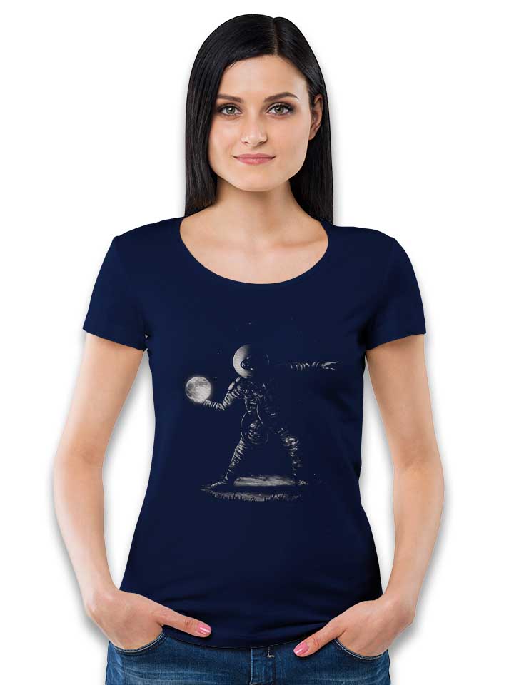 banksy-astronaut-moon-damen-t-shirt dunkelblau 2