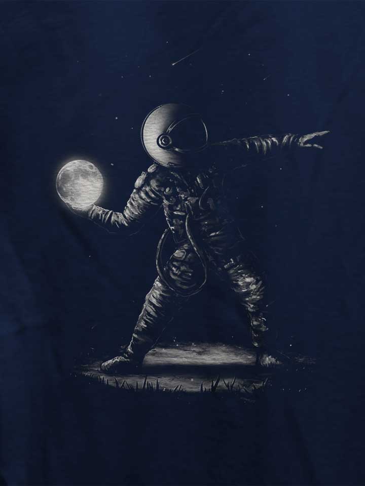 banksy-astronaut-moon-damen-t-shirt dunkelblau 4