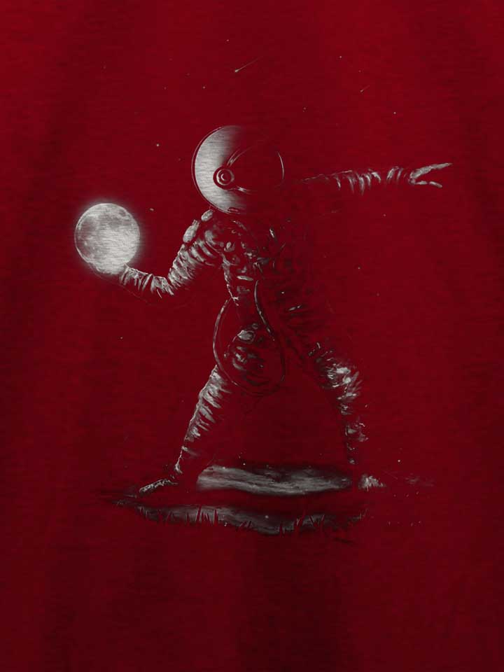 banksy-astronaut-moon-t-shirt bordeaux 4