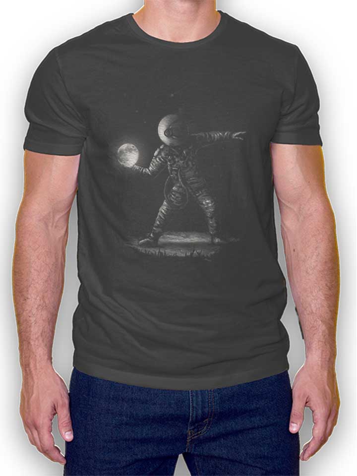 Banksy Astronaut Moon T-Shirt dunkelgrau L
