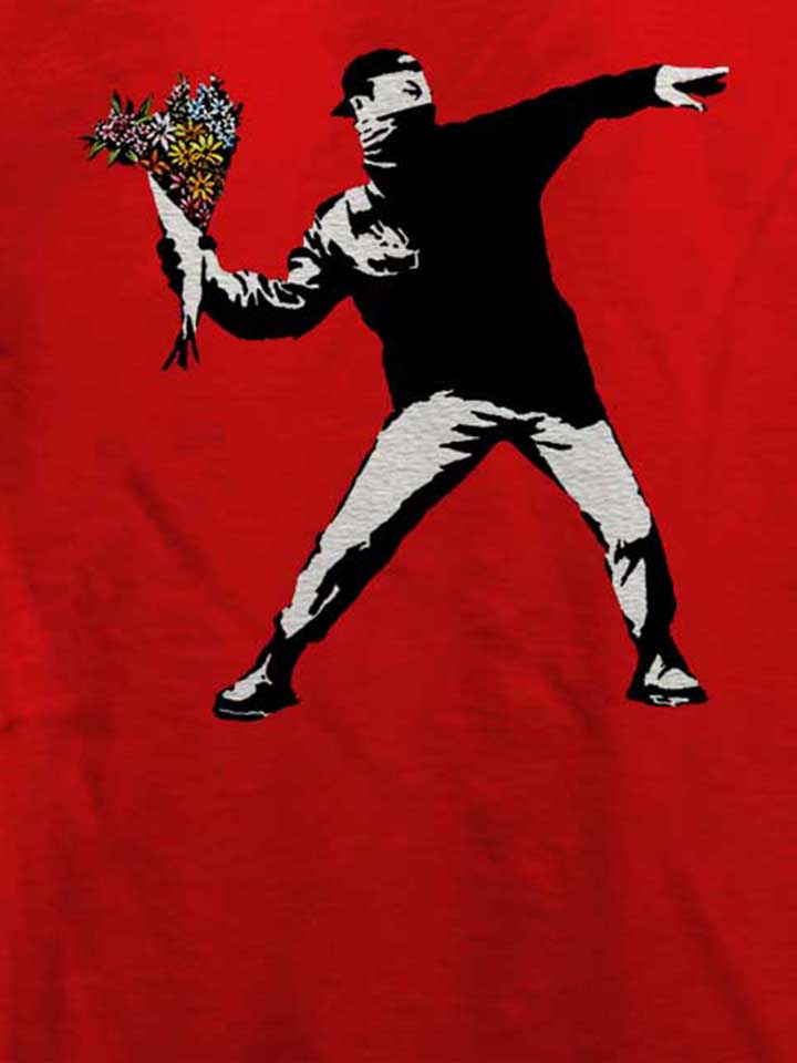 banksy-flower-hooligan-t-shirt rot 4