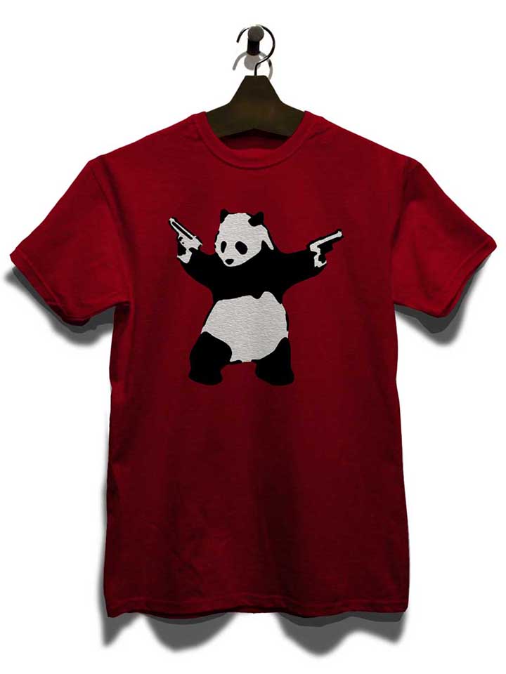 banksy-panda-t-shirt bordeaux 3