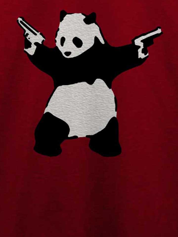 banksy-panda-t-shirt bordeaux 4
