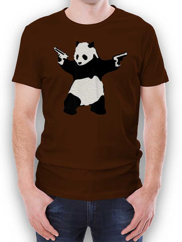 Banksy Panda T-Shirt brown L