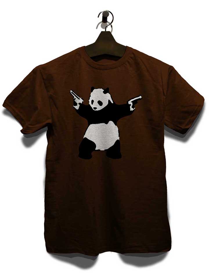 banksy-panda-t-shirt braun 3