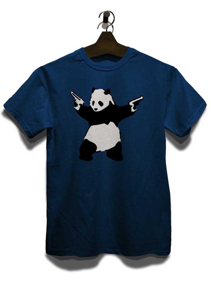 banksy-panda-t-shirt dunkelblau 3
