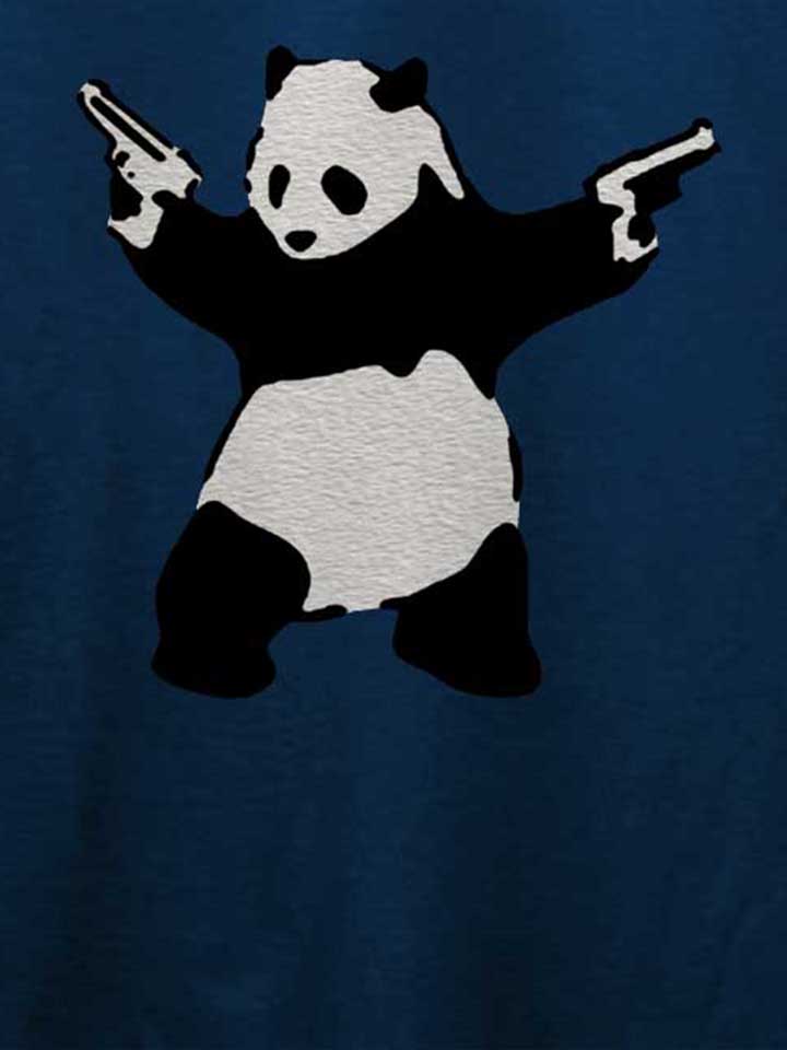 banksy-panda-t-shirt dunkelblau 4