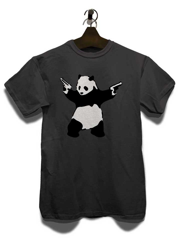 banksy-panda-t-shirt dunkelgrau 3