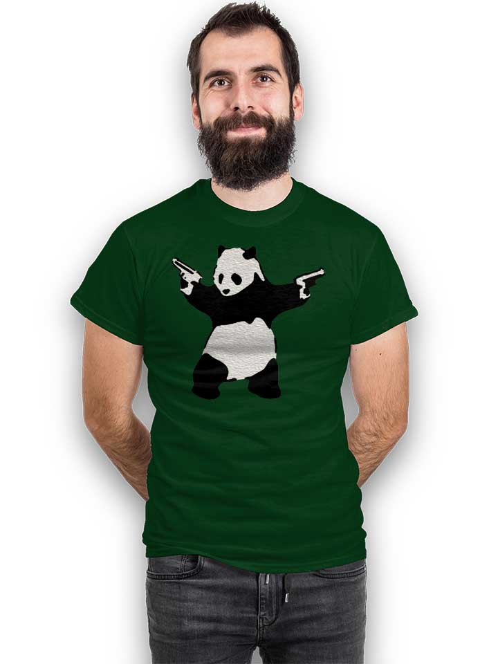 banksy-panda-t-shirt dunkelgruen 2