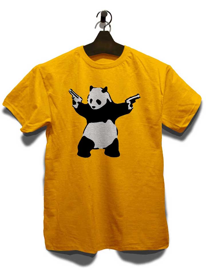 banksy-panda-t-shirt gelb 3