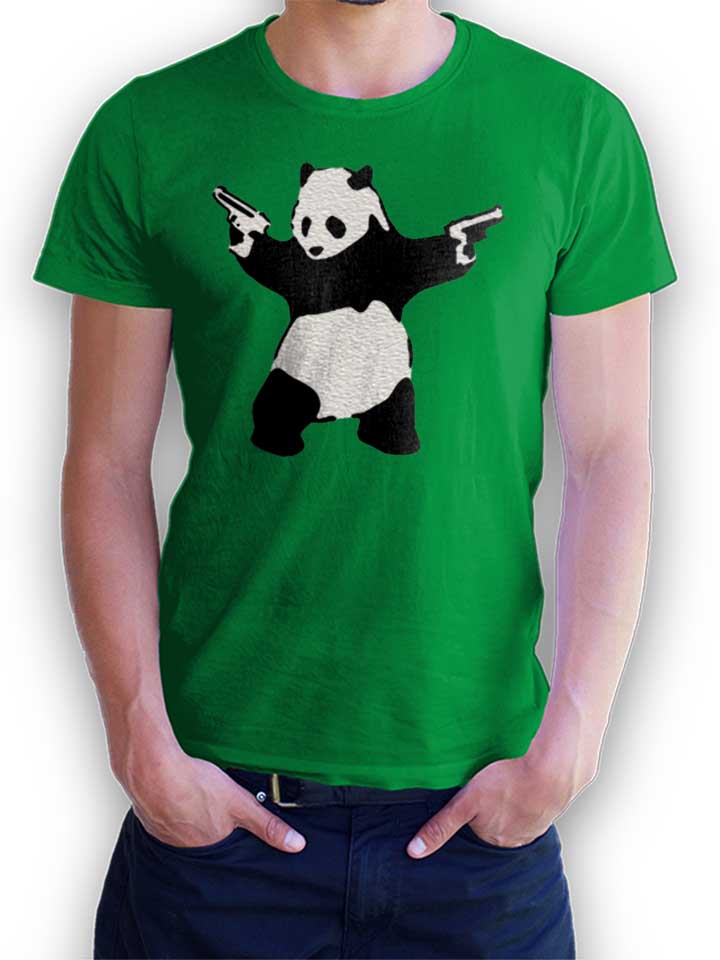 banksy-panda-t-shirt gruen 1